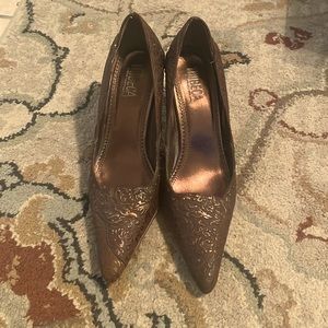 Bronze-tone high heels